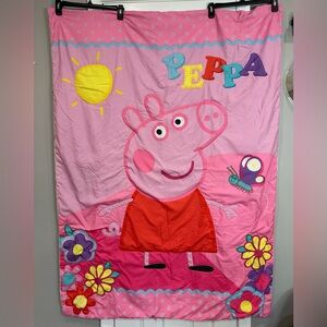 Peppa Pig Toddler Bedding Set 4 Piece Comforter Fitter And Flat Sheet Pillowcase